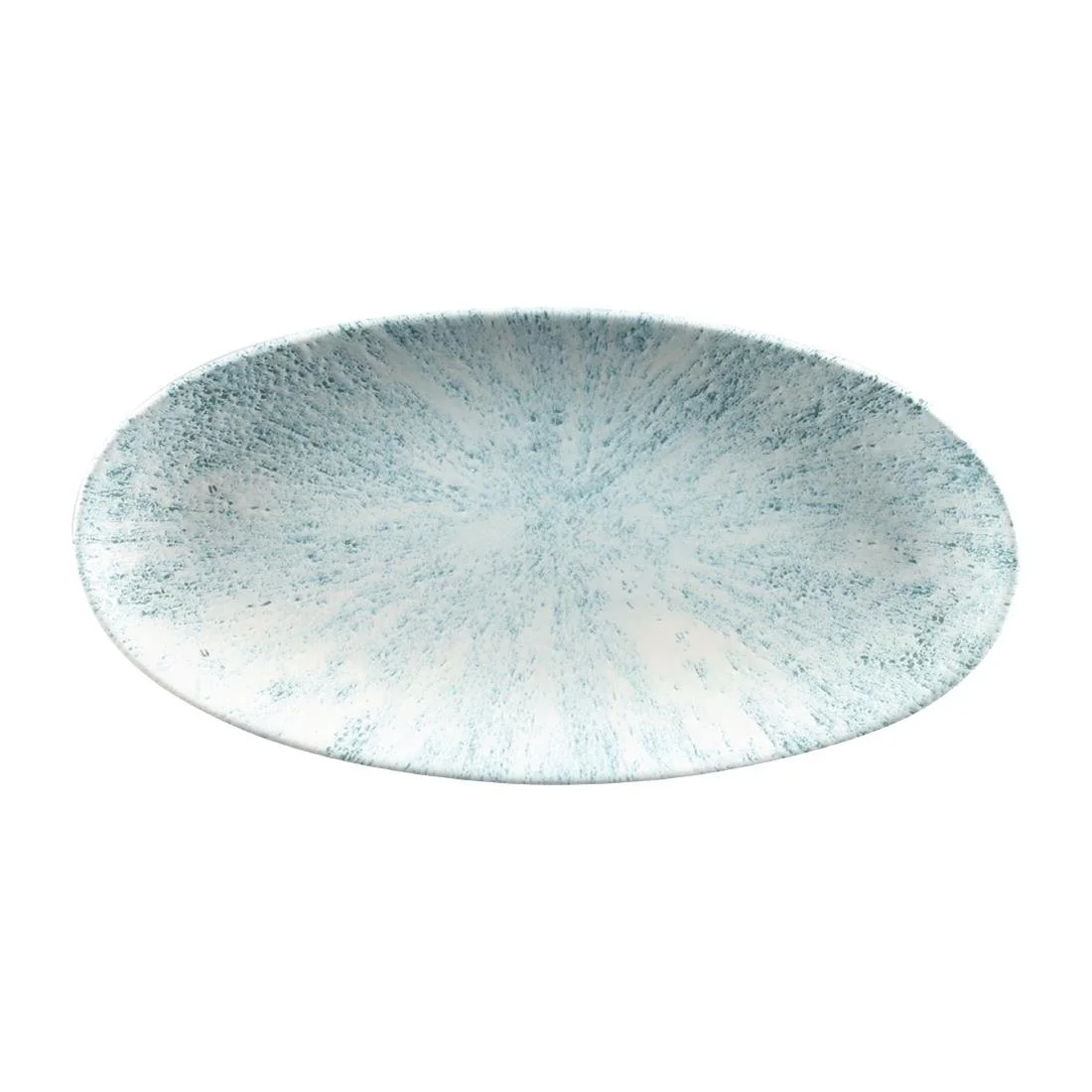 Churchill Studio Prints Stone Chefs Plates Aquamarine 299 x 150mm (12 Pack) - Image 1