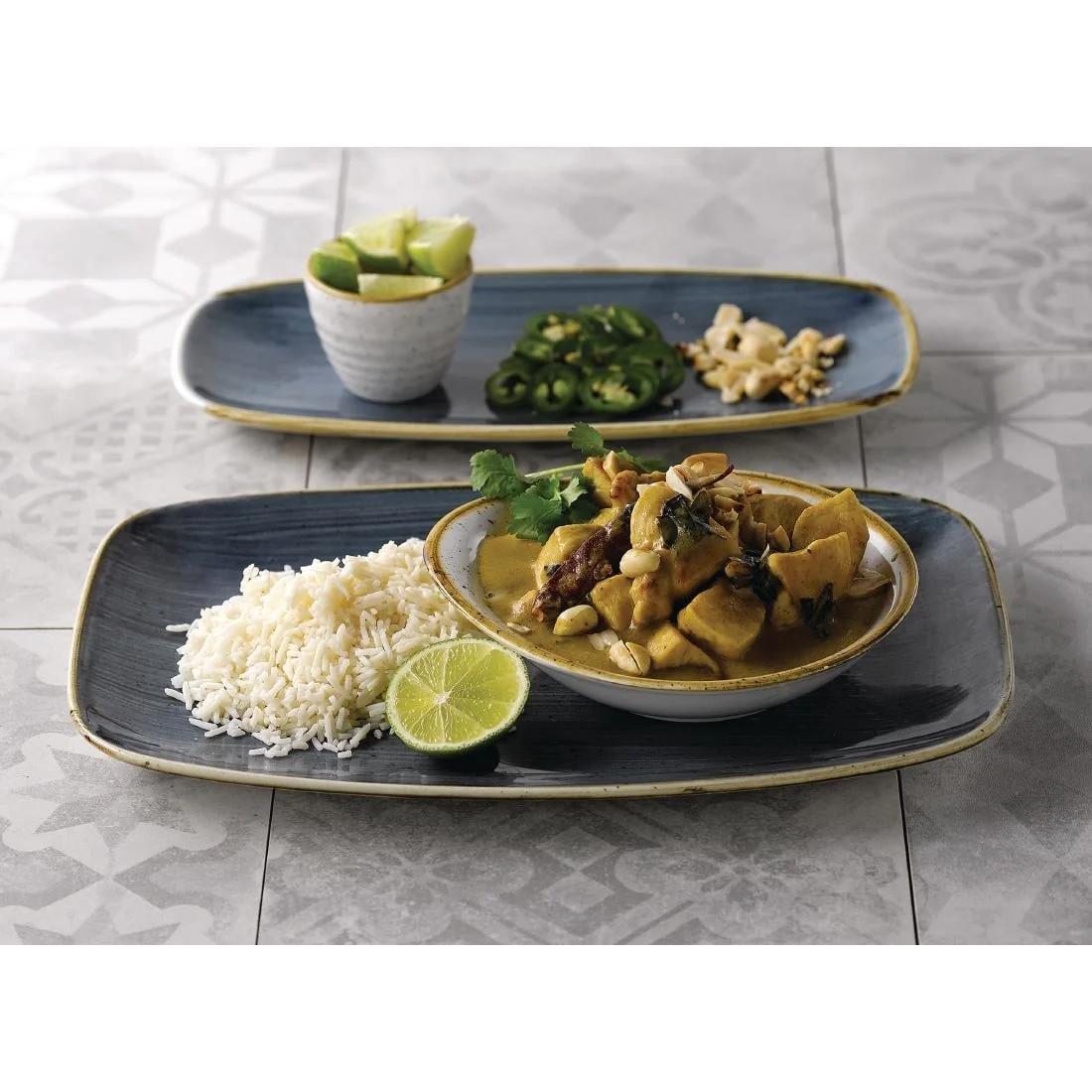 Churchill Stonecast No. 2 Oblong Chefs Plates 269 x 127mm Blueberry (12 Pack) - Image 2