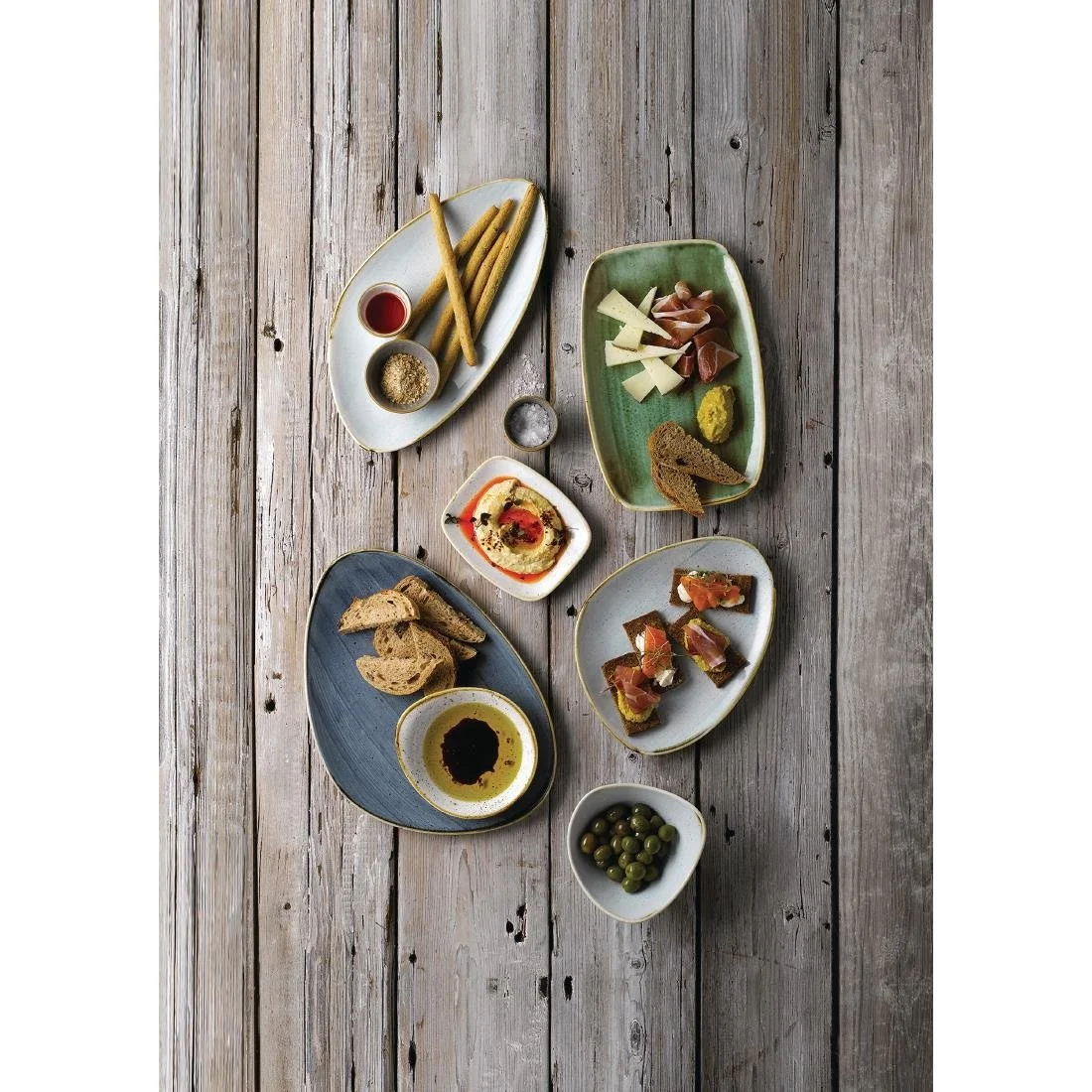 Churchill Stonecast No. 8 Oblong Chefs Plates 300 x 199mm Samphire Green (6 Pack) - Image 2