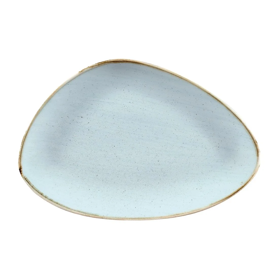 Churchill Stonecast Triangular Chefs Plates Duck Egg 304 x 205mm (6 Pack)