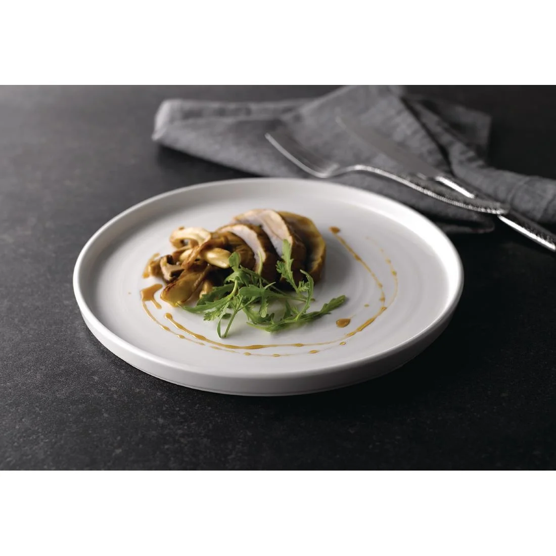 Churchill Chefs' Plates Walled Plates White 260mm (6 Pack) - Image 8