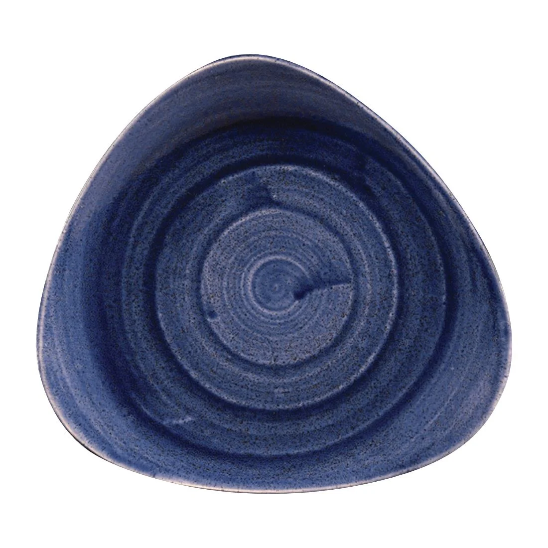 Churchill Stonecast Patina Triangular Plates Cobalt 229mm (12 Pack)