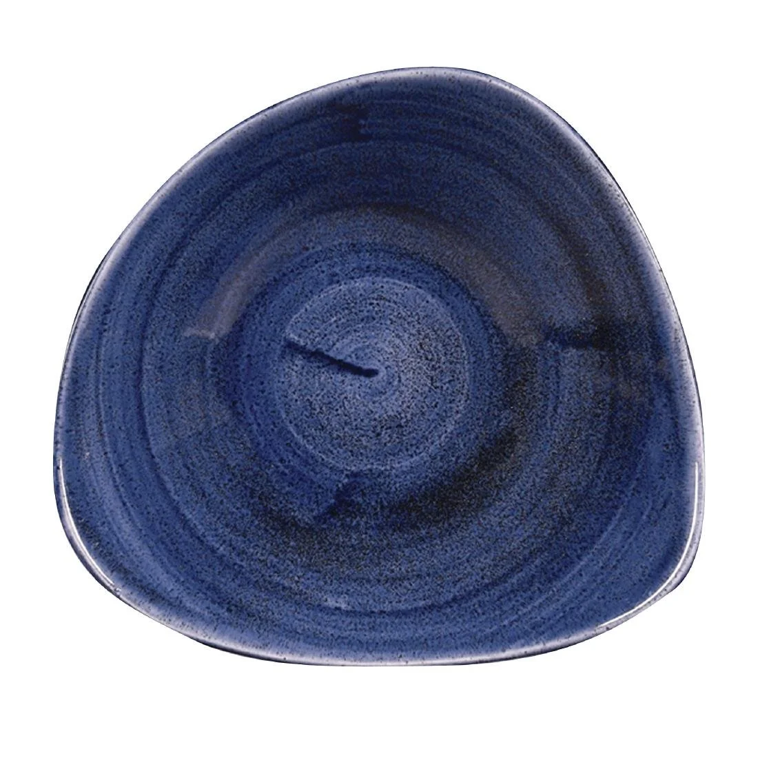 Churchill Stonecast Patina Triangular Bowls Cobalt 235mm (12 Pack) - Image 1