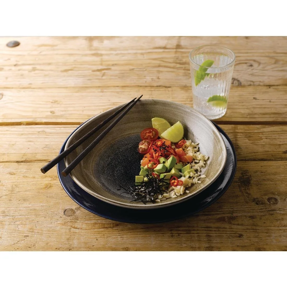 Churchill Stonecast Aqueous Organic Round Bowls Bayou Taupe 253mm (12 Pack) - Image 5