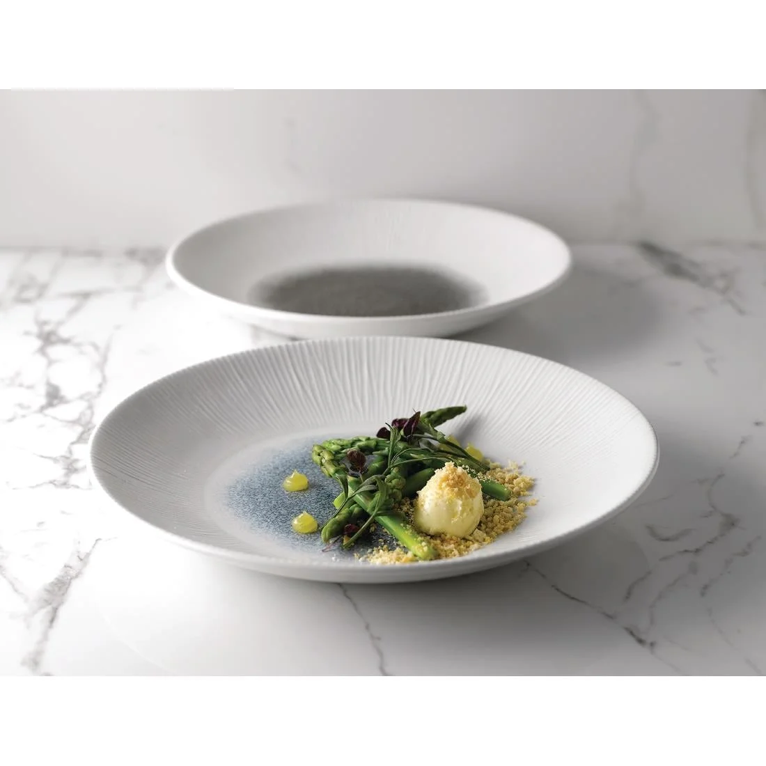 Churchill Bamboo Centre Print Deep Coupe Plates Quartz Black 281mm (12 Pack) - Image 3