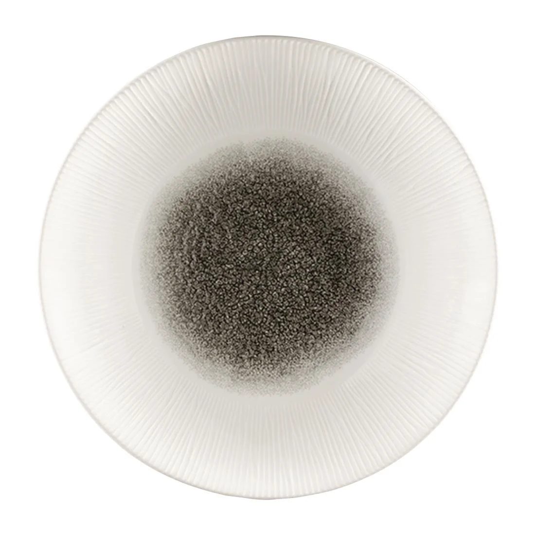 Churchill Bamboo Centre Print Deep Coupe Plates Quartz Black 281mm (12 Pack)