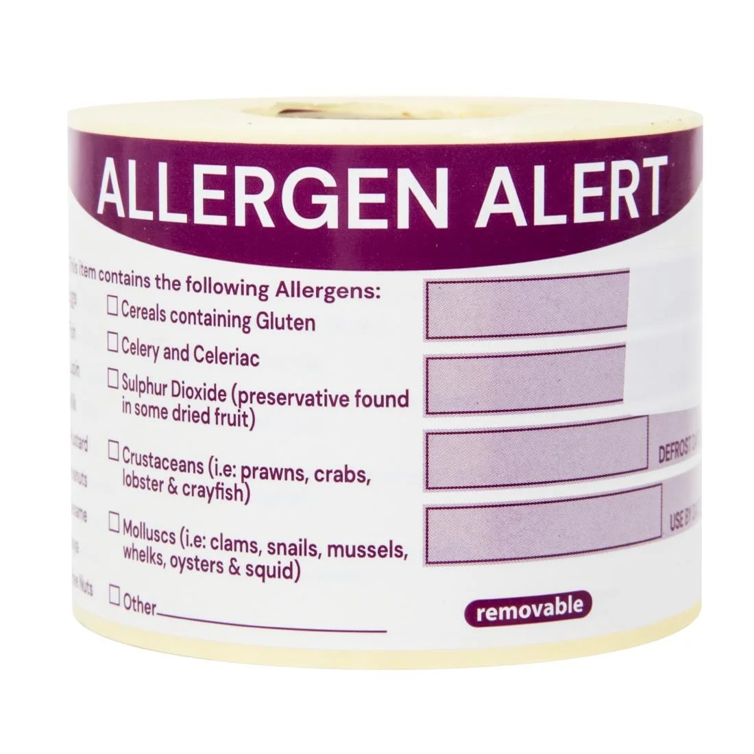 Hygiplas Removable Allergen Alert Food Labels (250 Pack) - Image 2