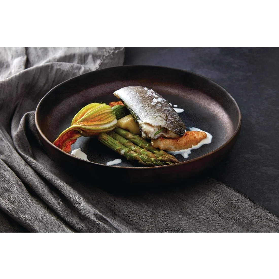 Olympia Ochre Flat Bowls 210mm (6 Pack) - Image 4