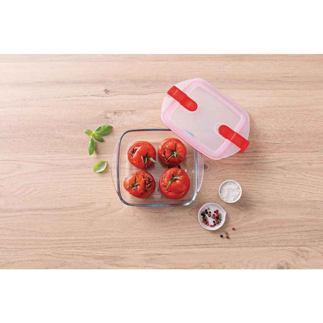 Pyrex Cook and Heat Square Dish with Lid - Image 3
