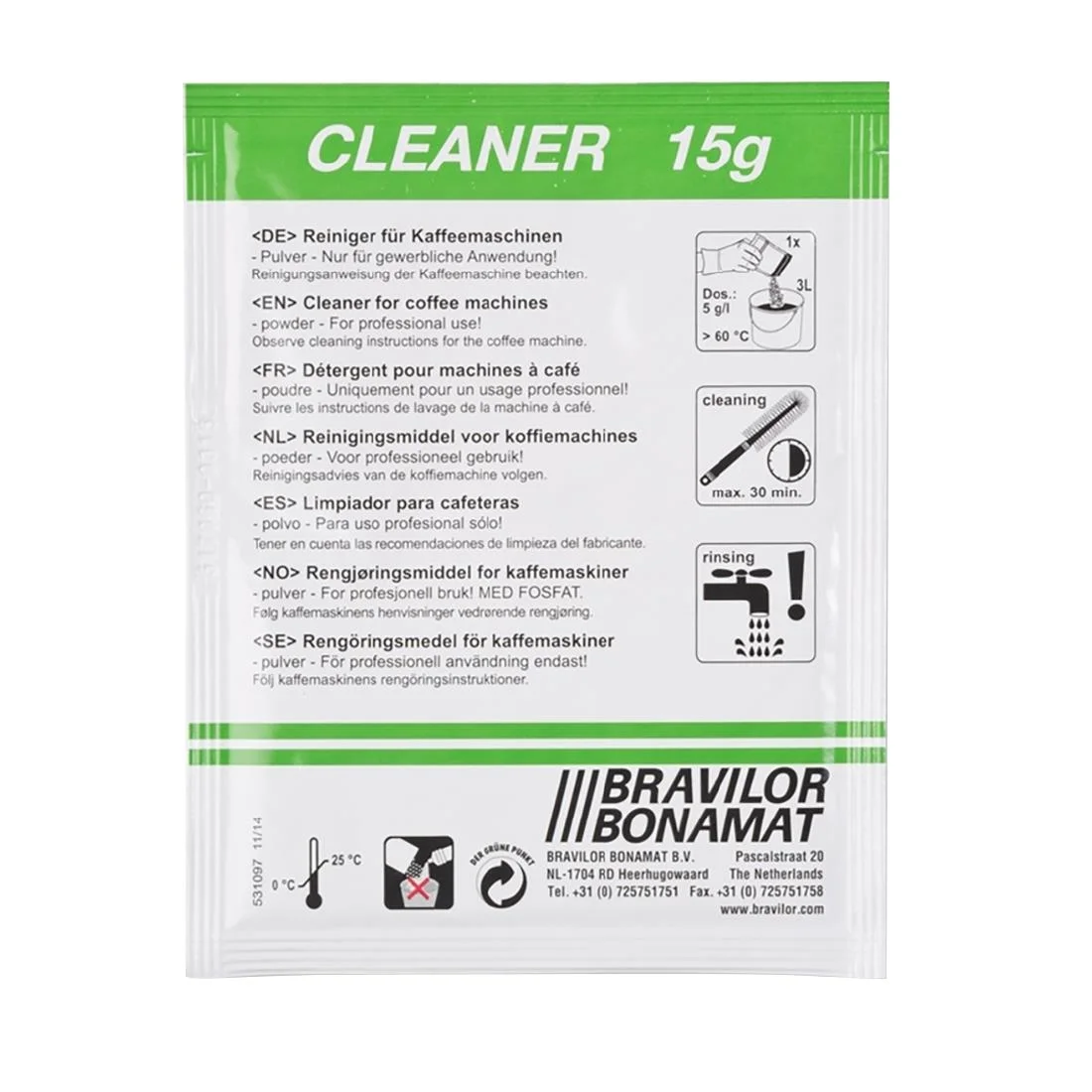 Bravilor Cleaner for coffee and tea residues 4x15 bags