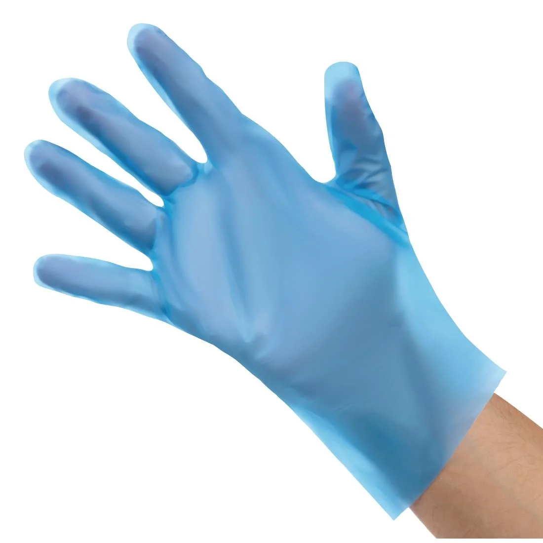 Nisbets Essentials Powder-Free TPE Gloves Blue