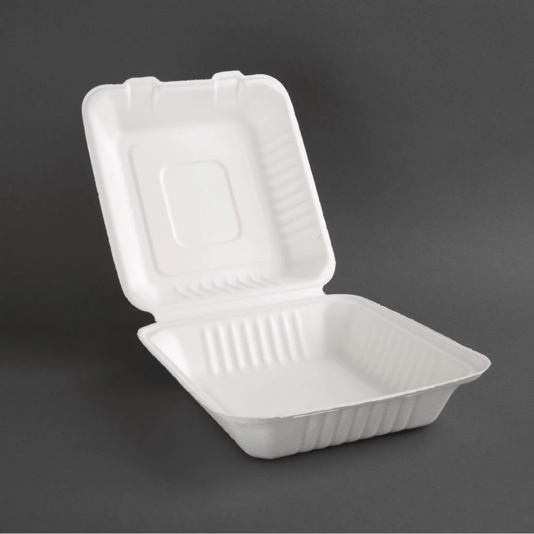 Fiesta Compostable Bagasse Hinged Food Containers 223mm (Pack of 200) - Image 3