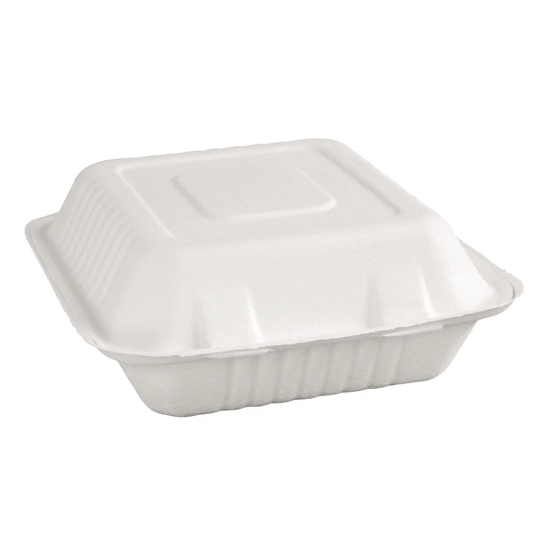 Fiesta Compostable Bagasse Hinged Food Containers 223mm (Pack of 200) - Image 2