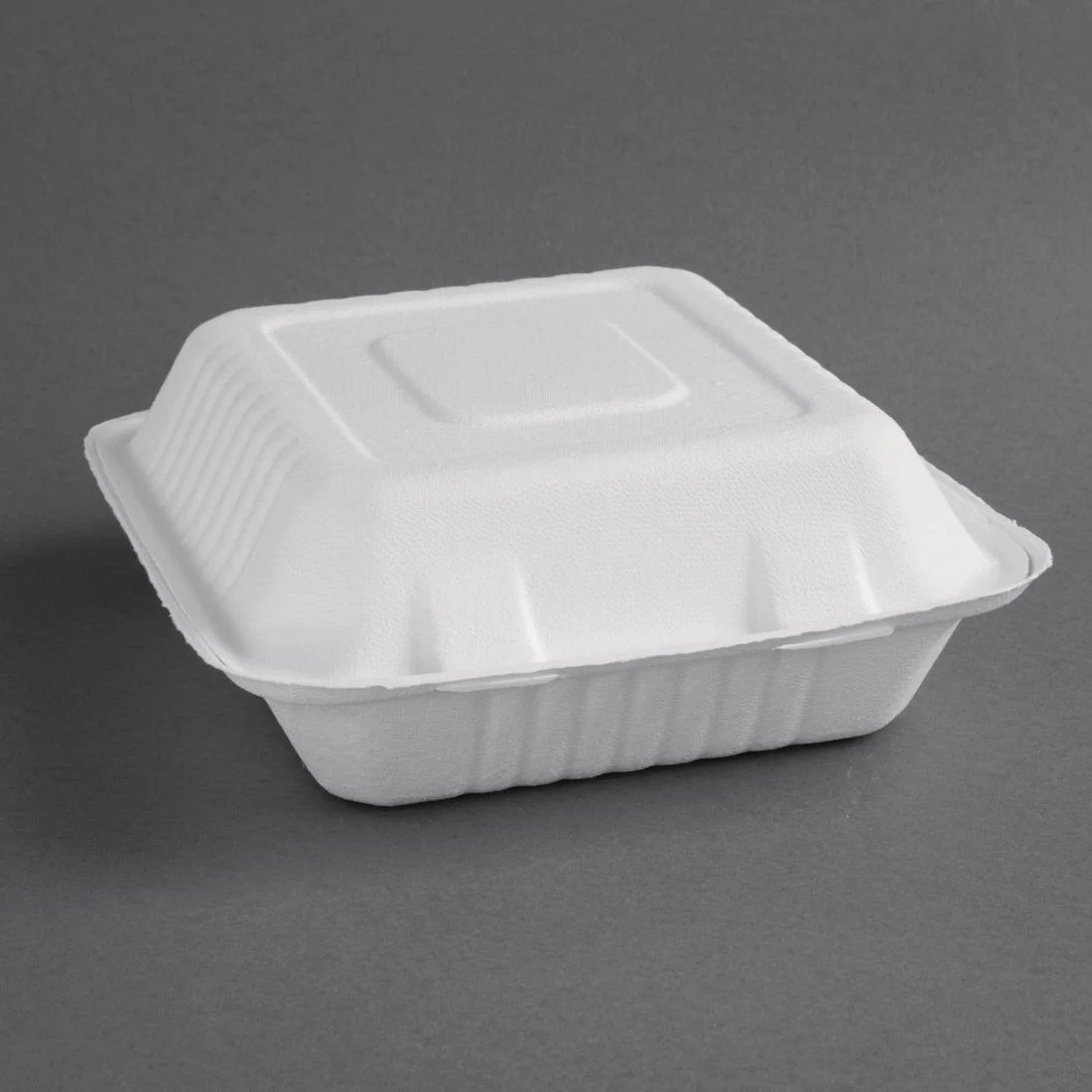 Fiesta Compostable Bagasse Hinged Food Containers 223mm (Pack of 200)