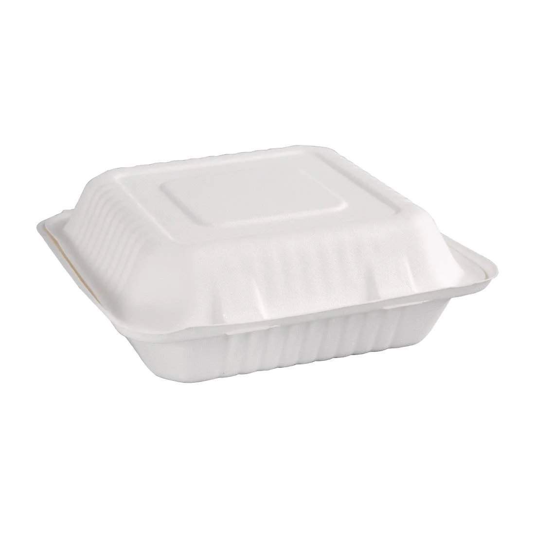 Fiesta Compostable Bagasse Hinged Food Containers 236mm (Pack of 200) - Image 2