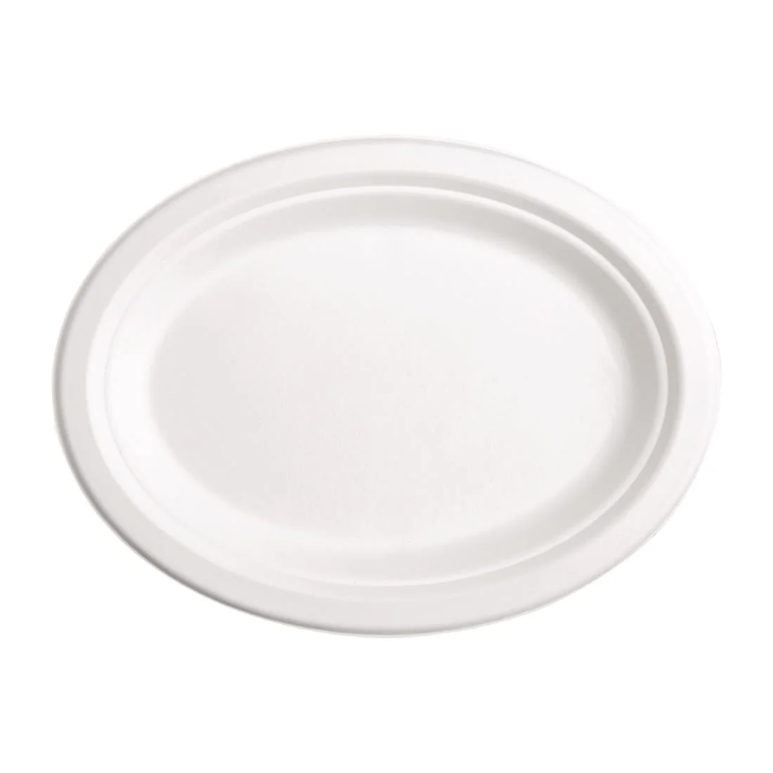 Fiesta Compostable Bagasse Oval Plates 198mm (Pack of 50) - Image 2