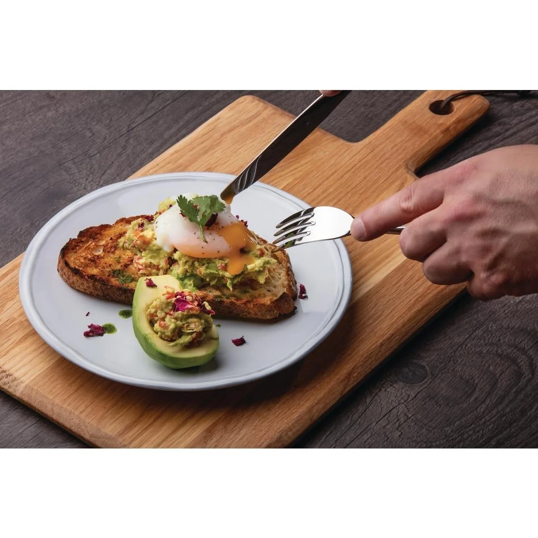 Olympia Oak Handled Wooden Board Large - Image 2