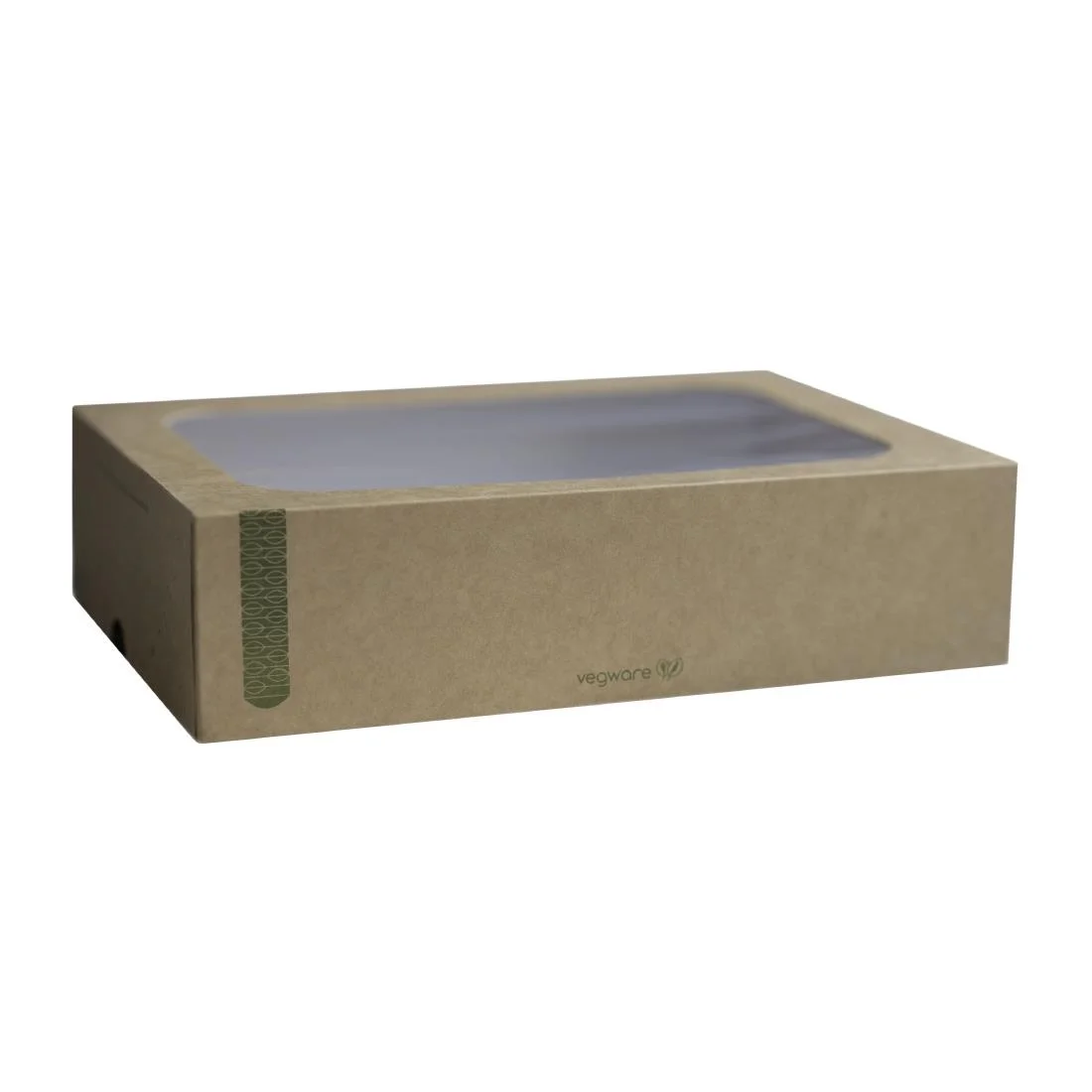 Vegware Compostable Sandwich Platters With Lid Regular (Pack of 50) - Image 1