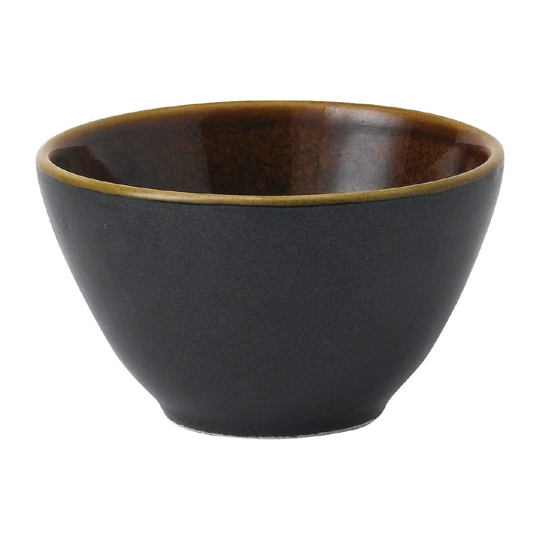 Churchill Super Vitrified Nourish Black Onyx Two Tone Contour Deep Bowls 8oz (12 Pack) - Image 1