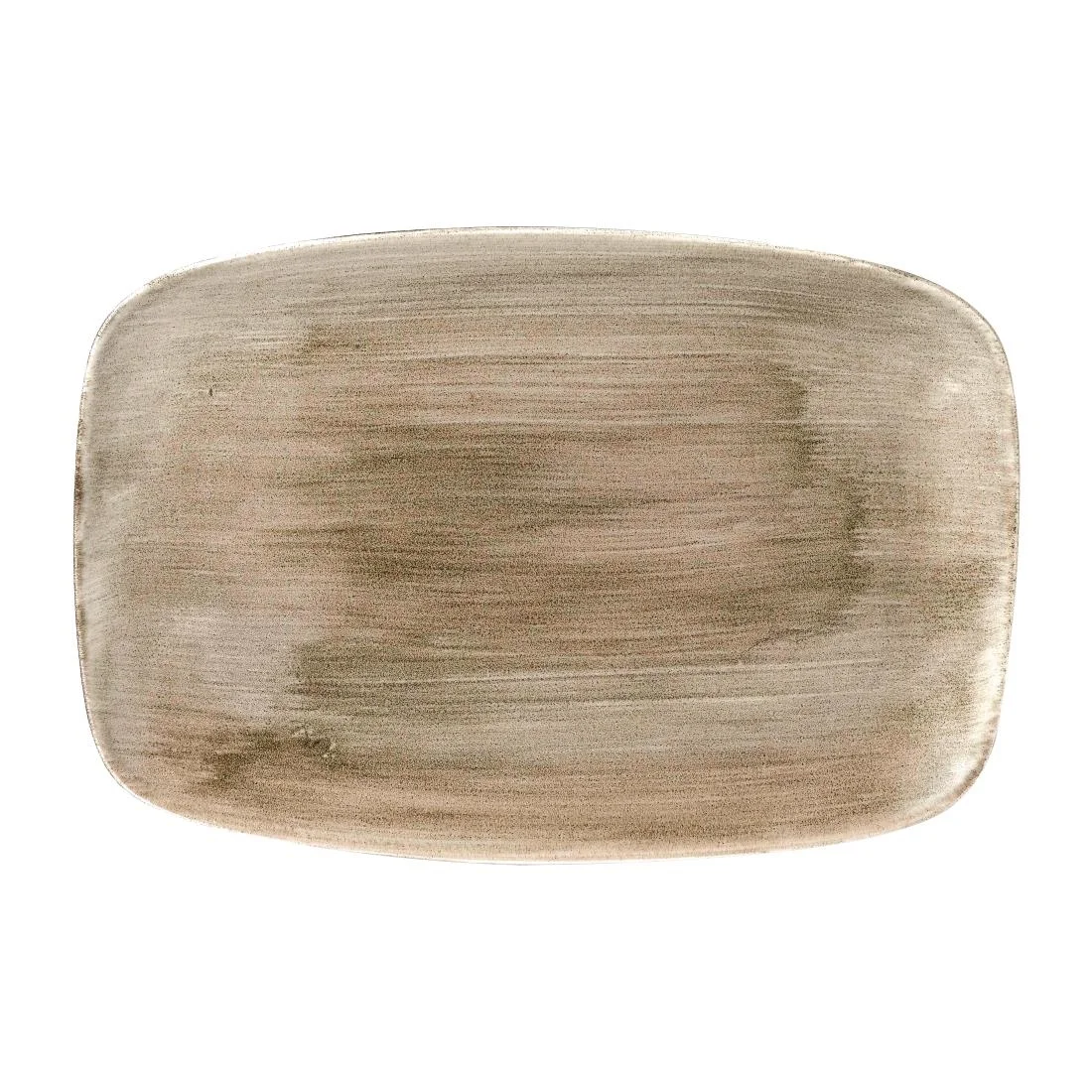 Churchill Stonecast Patina Oblong Chefs' Plates Antique Taupe 343x245mm (6 Pack)