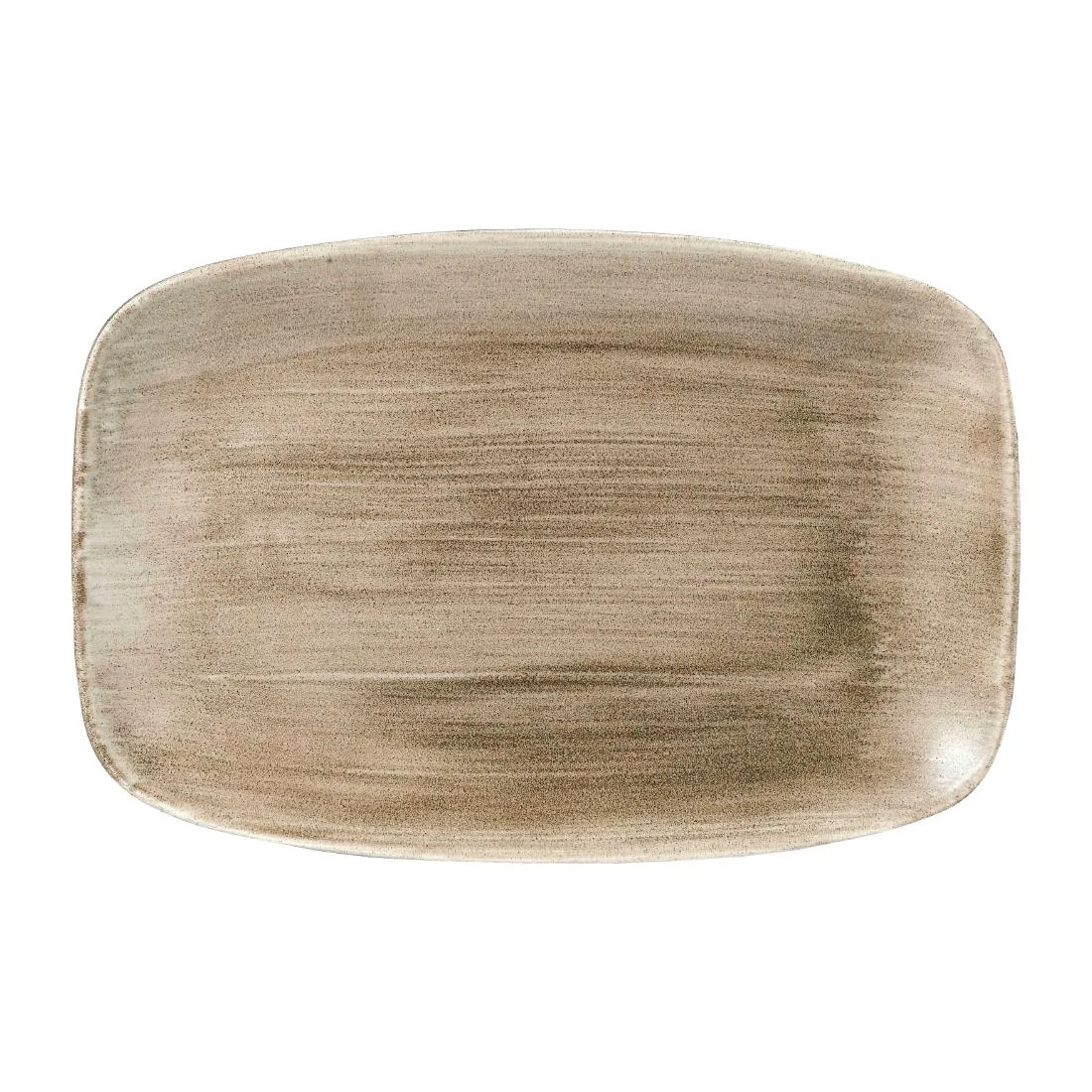 Churchill Stonecast Patina Oblong Plates Antique Taupe 305x198mm (6 Pack)