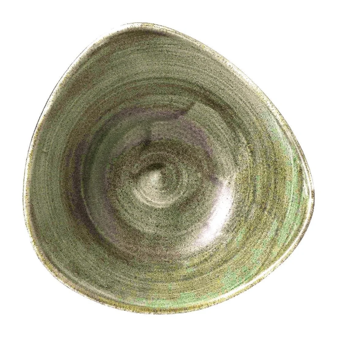 Churchill Stonecast Patina Lotus Bowls Burnished Green 178mm (12 Pack) - Image 2