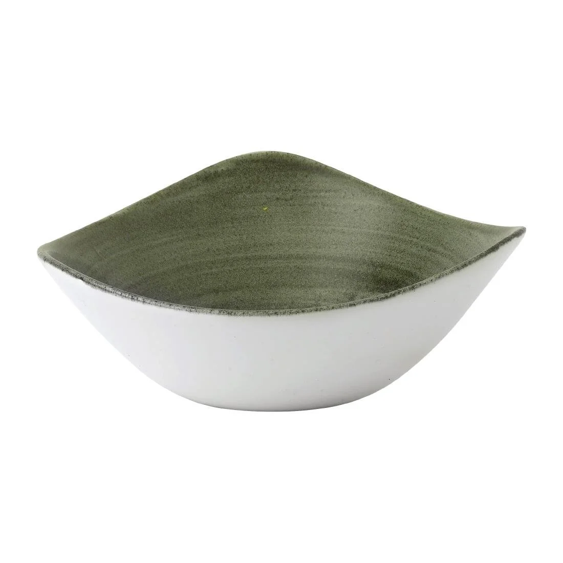Churchill Stonecast Patina Lotus Bowls Burnished Green 178mm (12 Pack) - Image 1