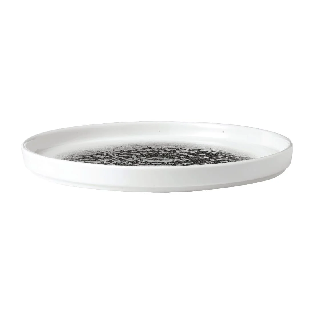 Churchill Raku Walled Plates Quartz Black 260mm (6 Pack) - Image 2