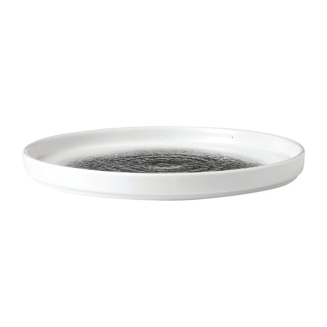 Churchill Raku Walled Plates Quartz Black 218mm (6 Pack) - Image 2