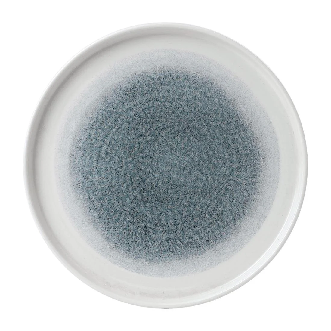 Churchill Raku Walled Plates Topaz Blue 260mm (6 Pack) - Image 1