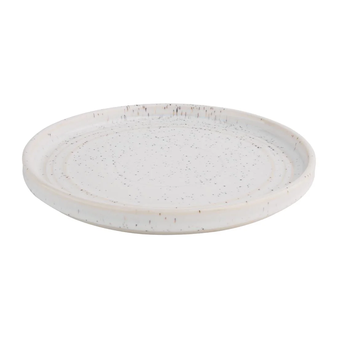 Olympia Cavolo Flat Round Plates White Speckle 180mm (6 Pack) - Image 6