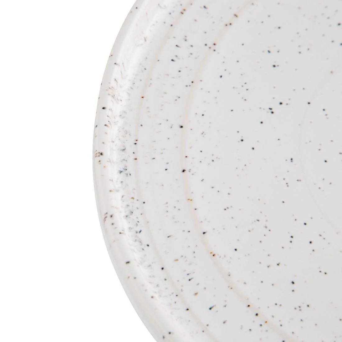 Olympia Cavolo Flat Round Plates White Speckle 270mm (4 Pack) - Image 5