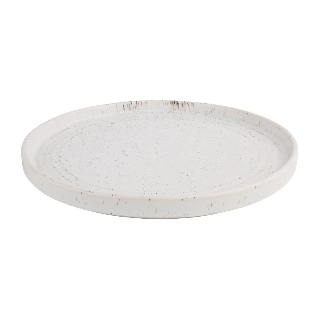 Olympia Cavolo Flat Round Plates White Speckle 270mm (4 Pack) - Image 6