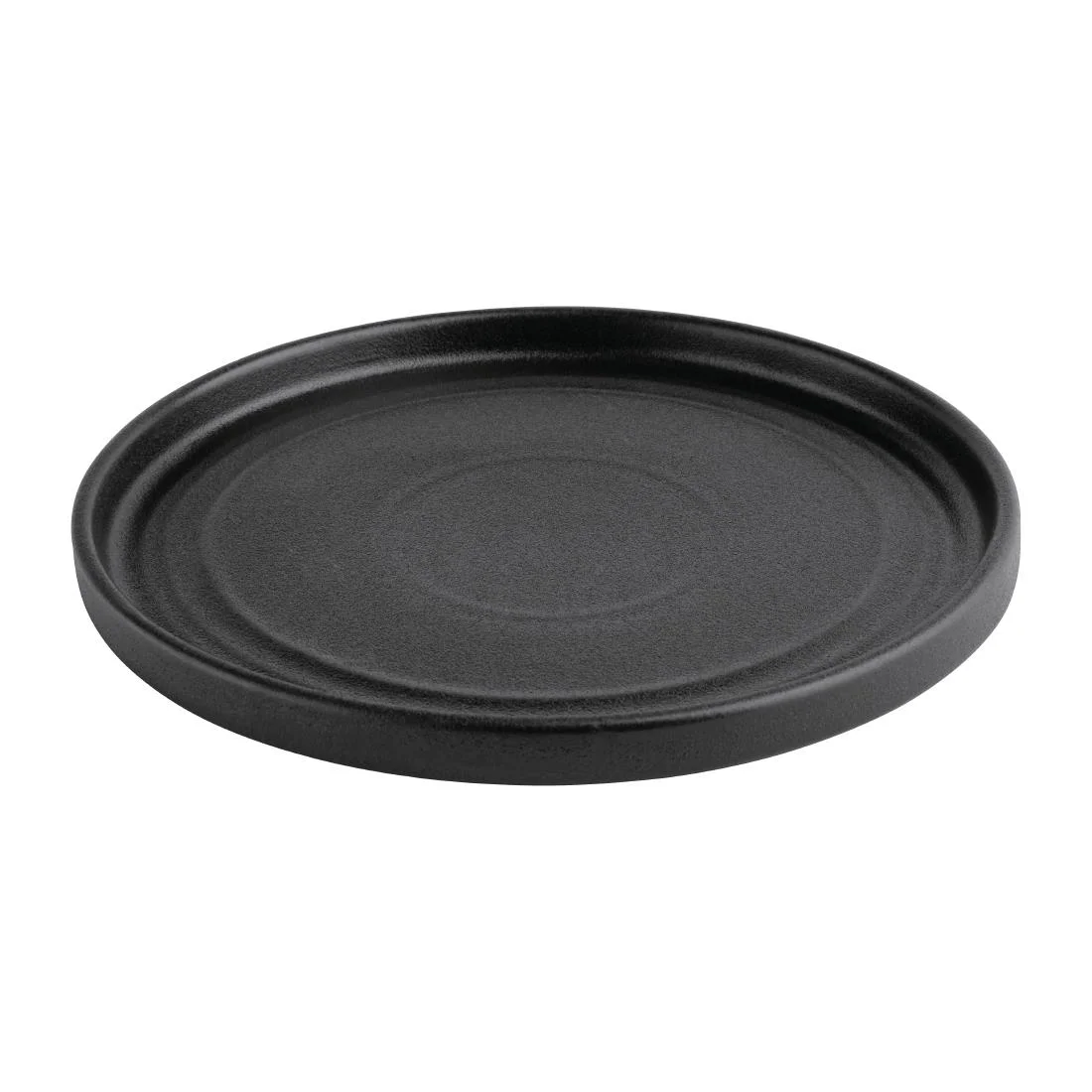 Olympia Cavolo Flat Round Plates Textured Black 180mm (6 Pack) - Image 6