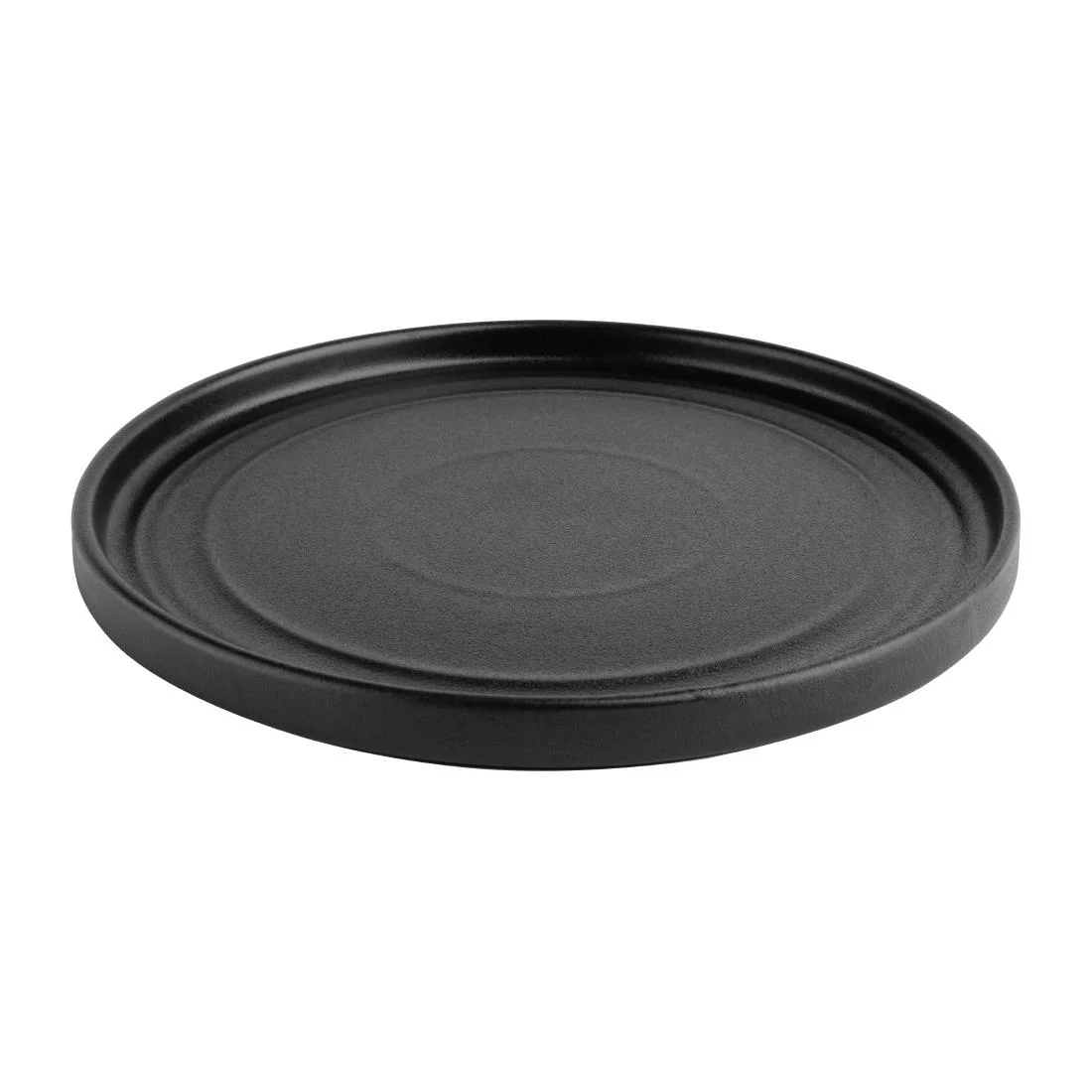 Olympia Cavolo Flat Round Plates Textured Black 220mm (6 Pack) - Image 7