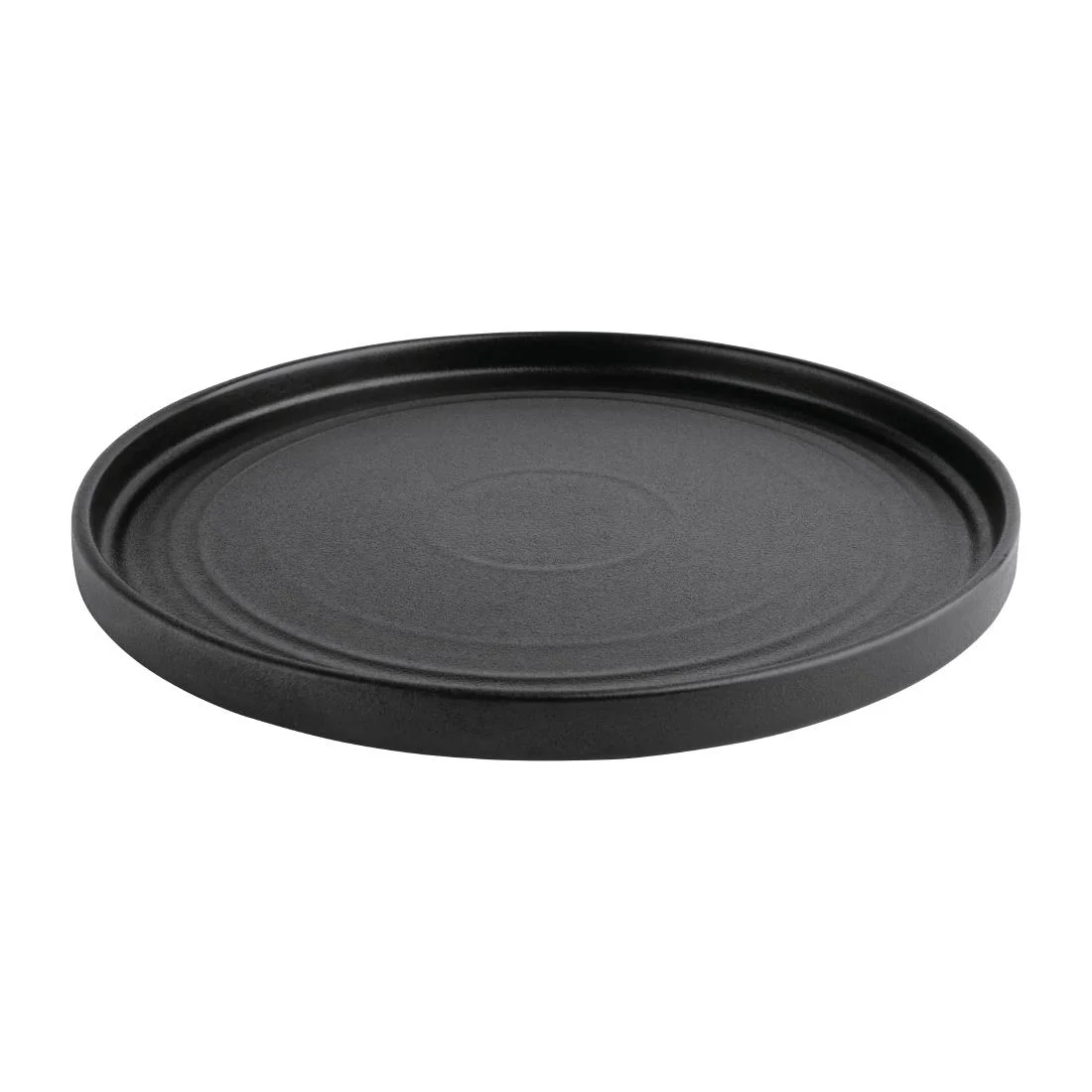 Olympia Cavolo Flat Round Plates Textured Black 270mm (4 Pack) - Image 8