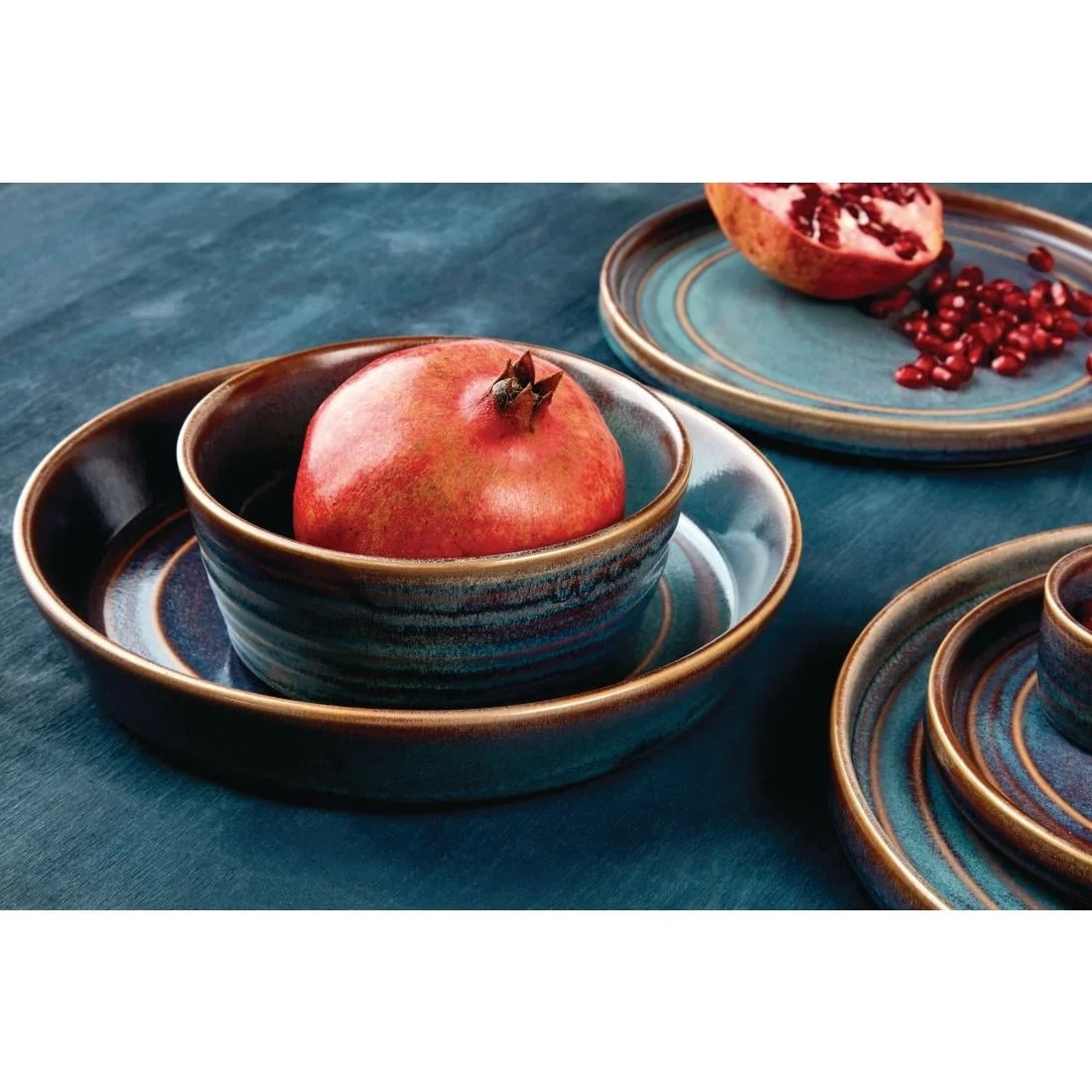 Olympia Cavolo Flat Round Plates Iridescent 220mm (6 Pack) - Image 3