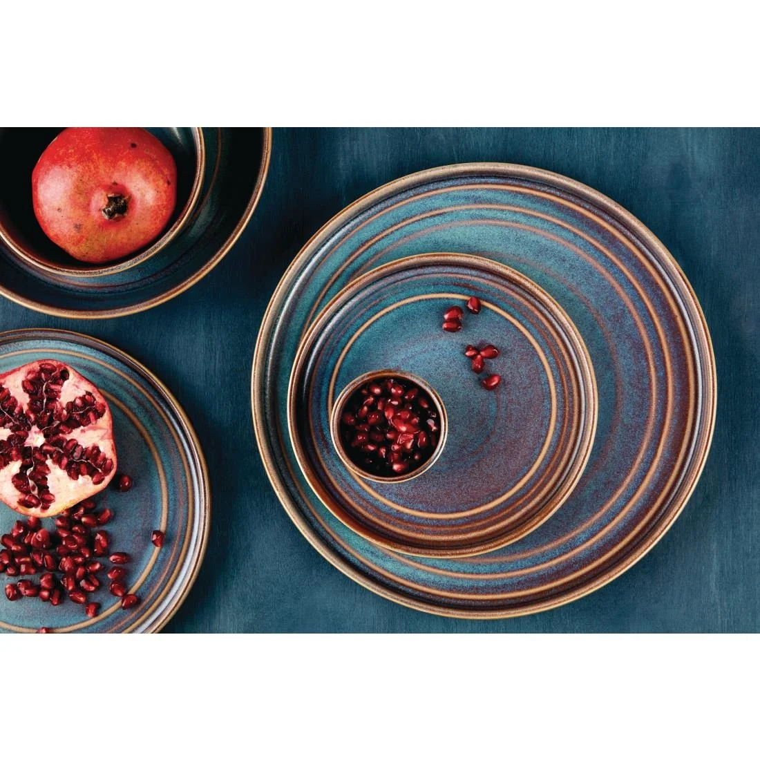 Olympia Cavolo Flat Round Plates Iridescent 270mm (4 Pack) - Image 7