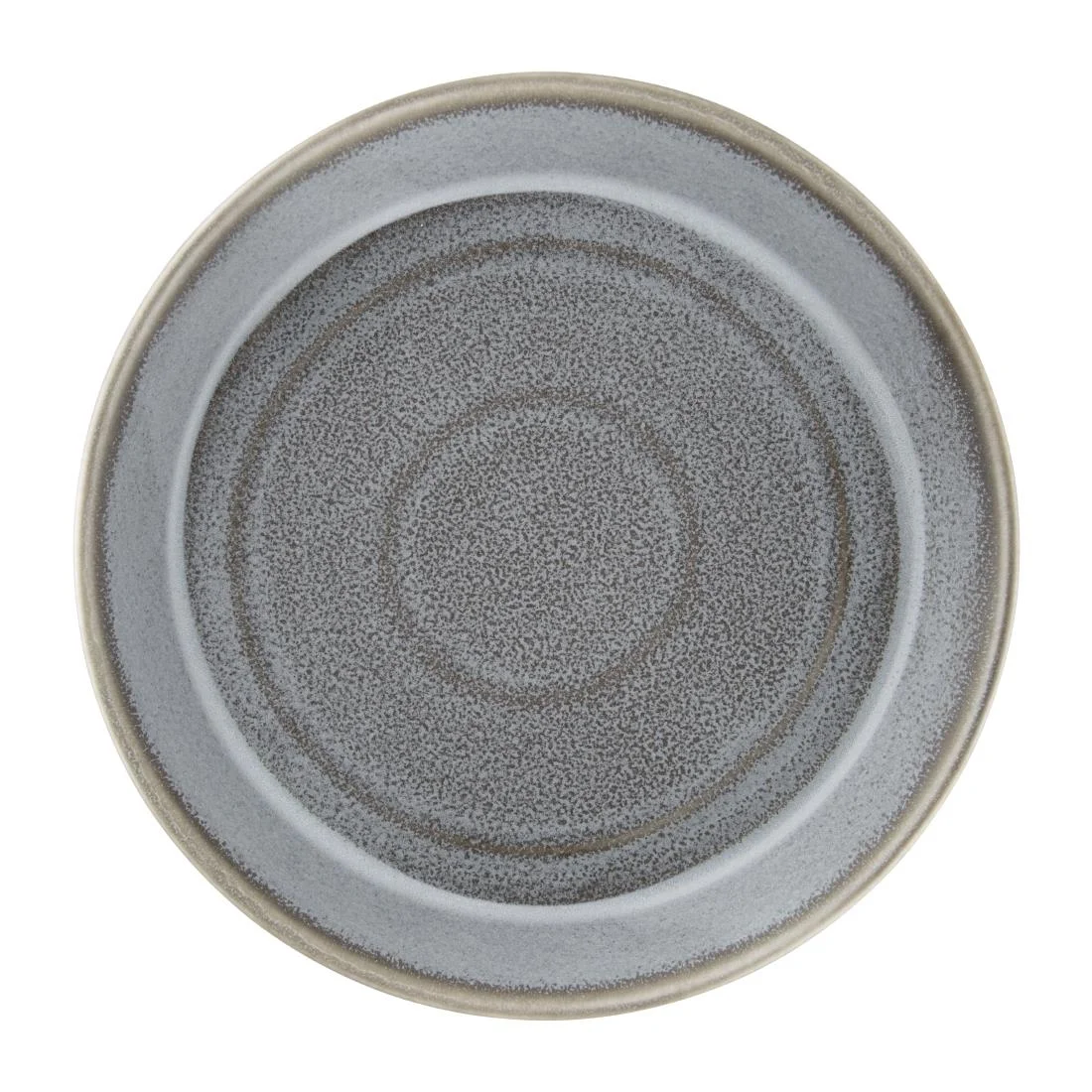 Olympia Cavolo Flat Round Bowls Charcoal Dusk 220mm (4 Pack) - Image 1