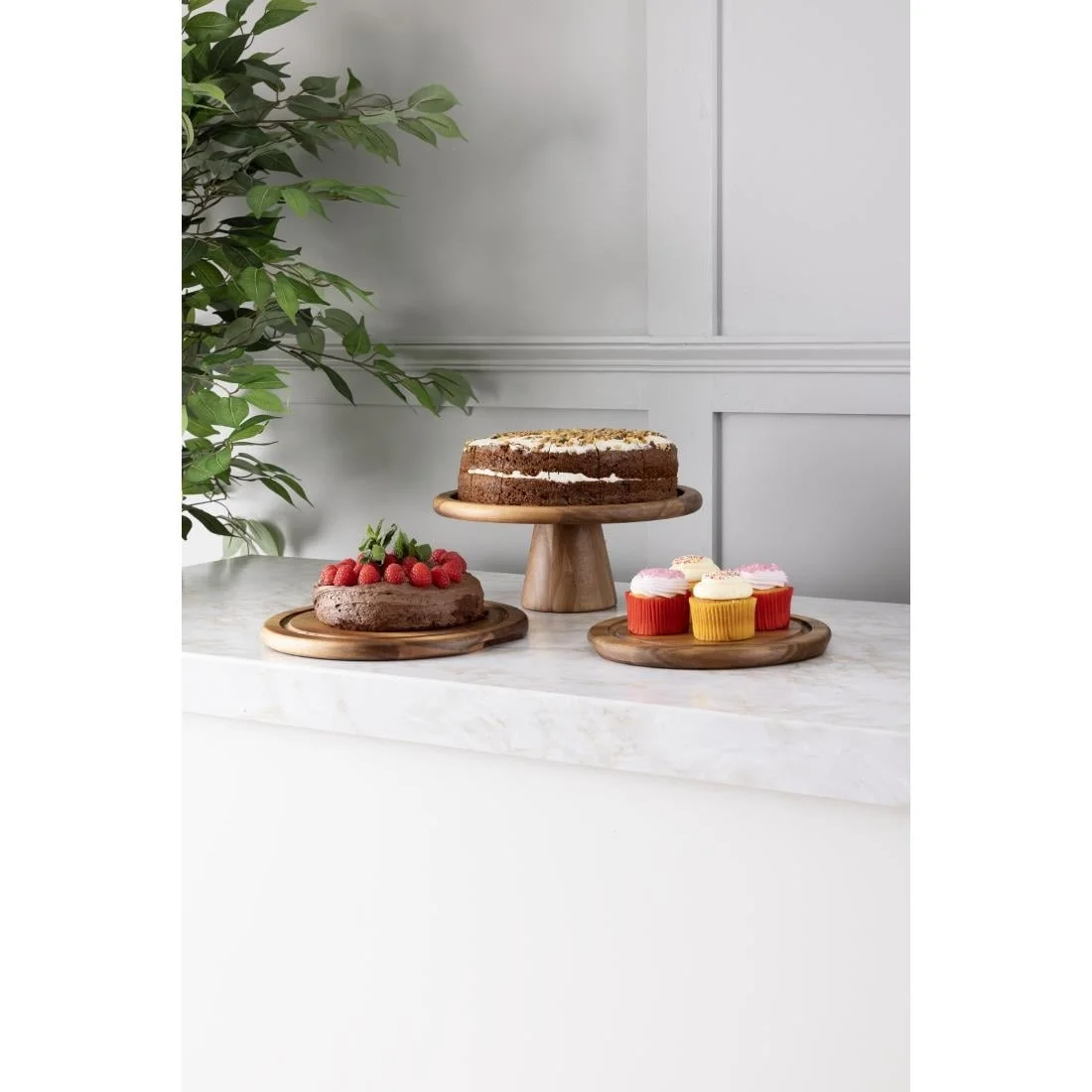 Olympia Round Acacia Wood Board for HW798 200mm Dome 246x20mm - Image 4