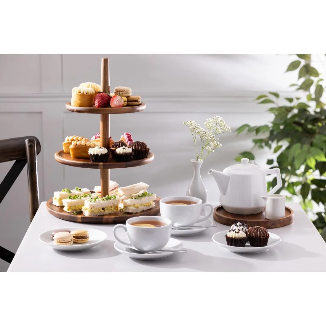 Olympia Acacia 3-Tier Stand 305(Ø) x 395(H)mm - Image 10