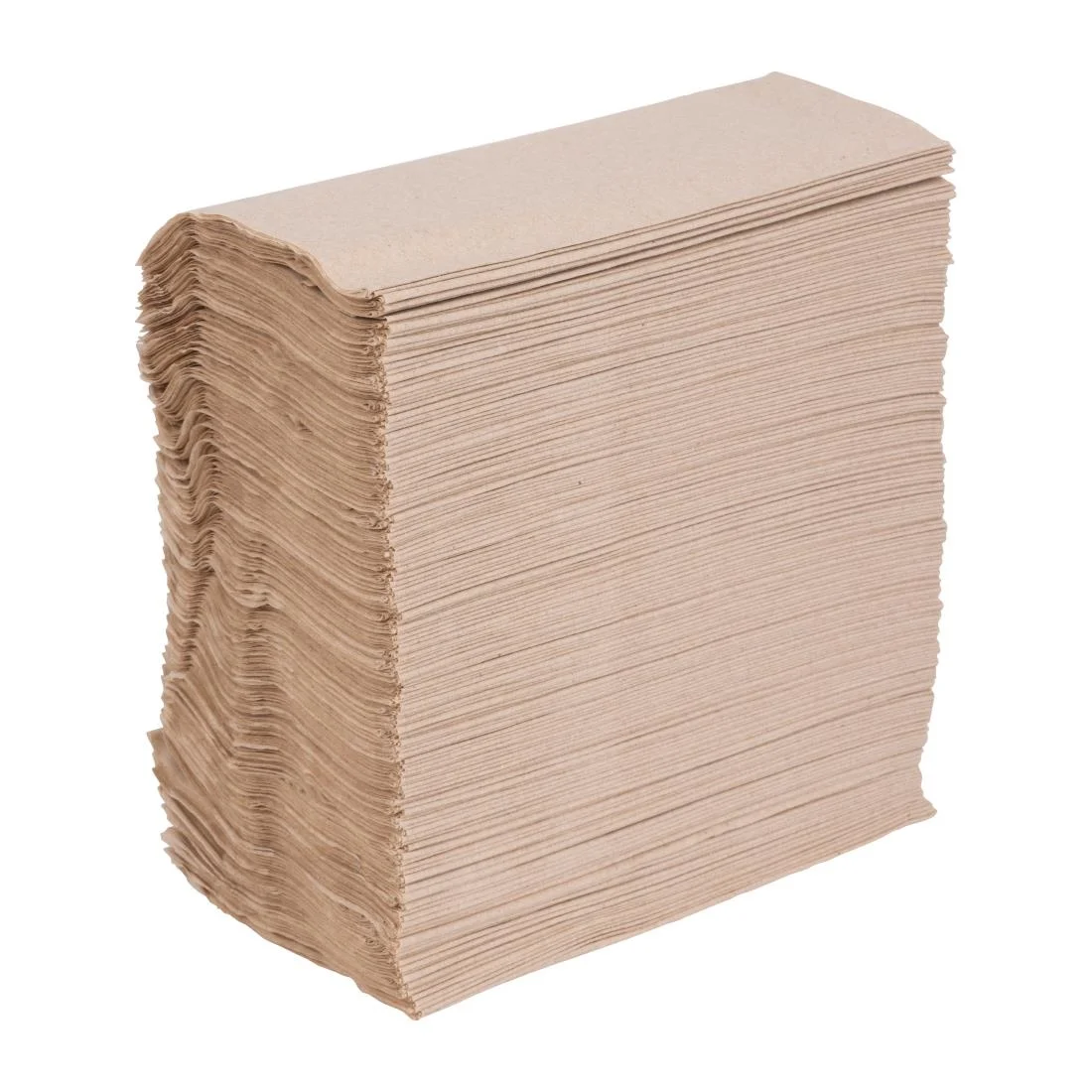 Fiesta Recyclable Recycled Lunch Napkin Kraft 32x30cm 1ply Dispenser Fold (Pack of 6000) - Image 5