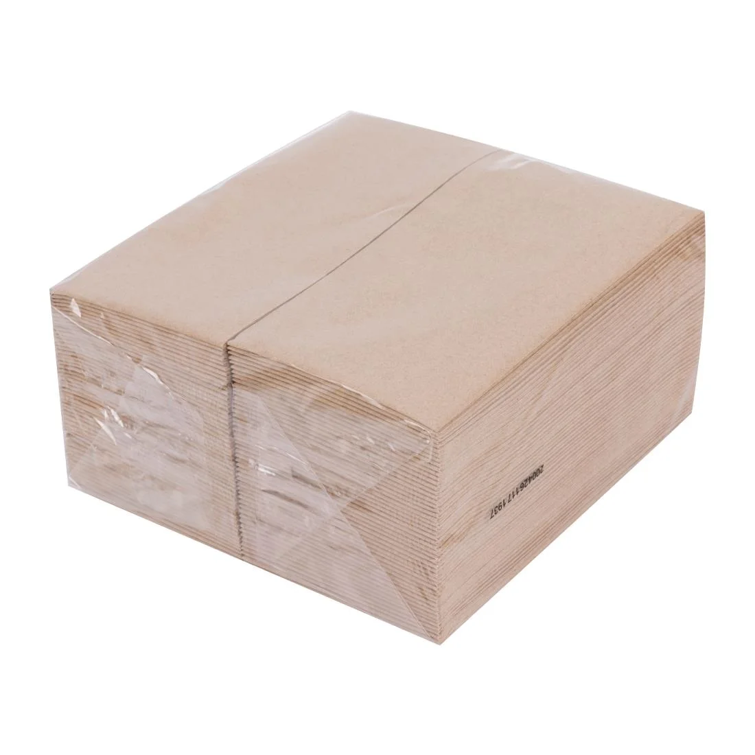 Fiesta Recyclable Recycled Lunch Napkin Kraft 33x33cm 2ply 1/8 Fold (Pack of 2000) - Image 4