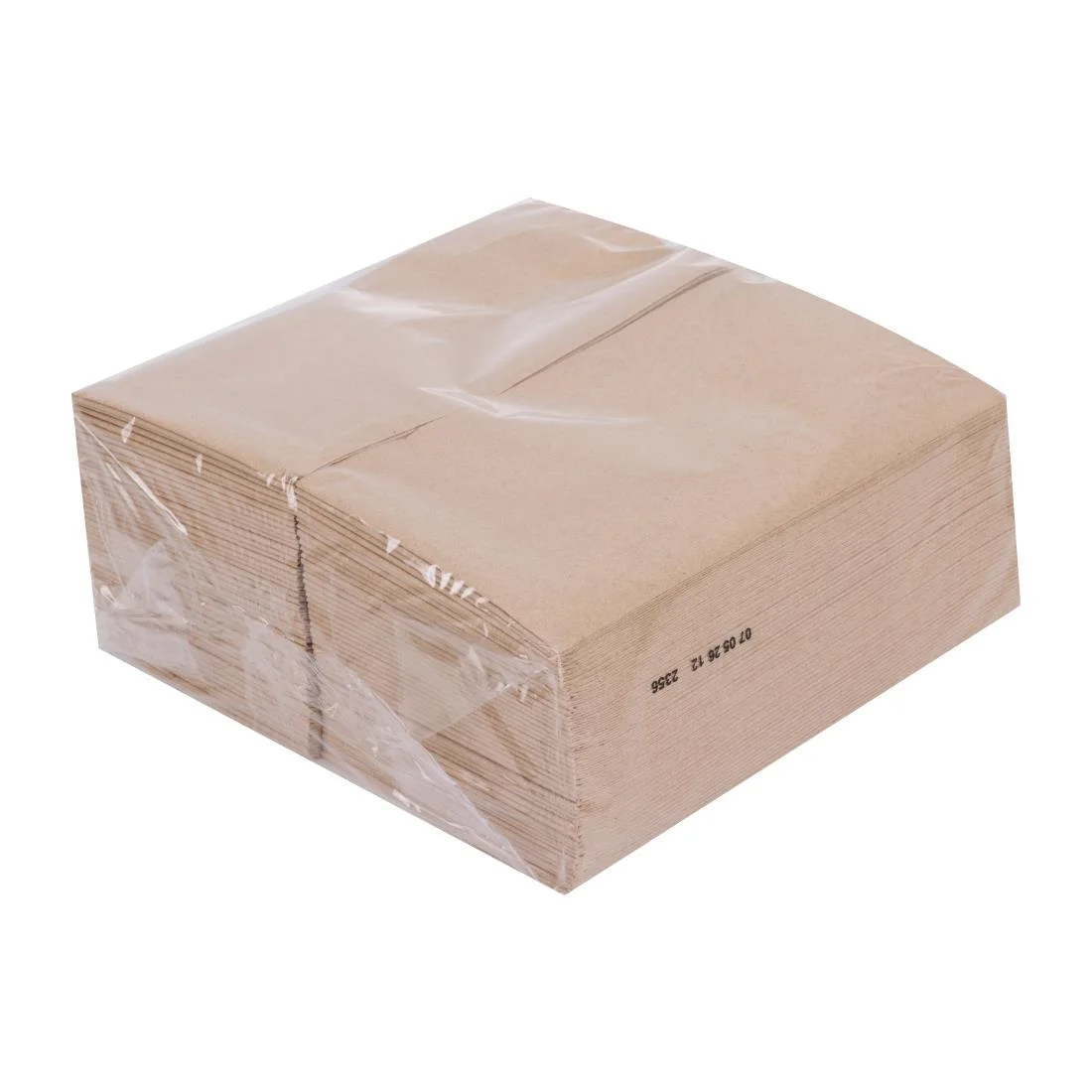 Fiesta Recyclable Recycled Dinner Napkin Kraft 40x40cm 2ply 1/8 Fold (Pack of 2000) - Image 4