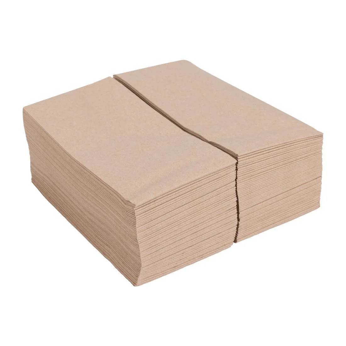 Fiesta Recyclable Recycled Dinner Napkin Kraft 40x40cm 2ply 1/8 Fold (Pack of 2000) - Image 5