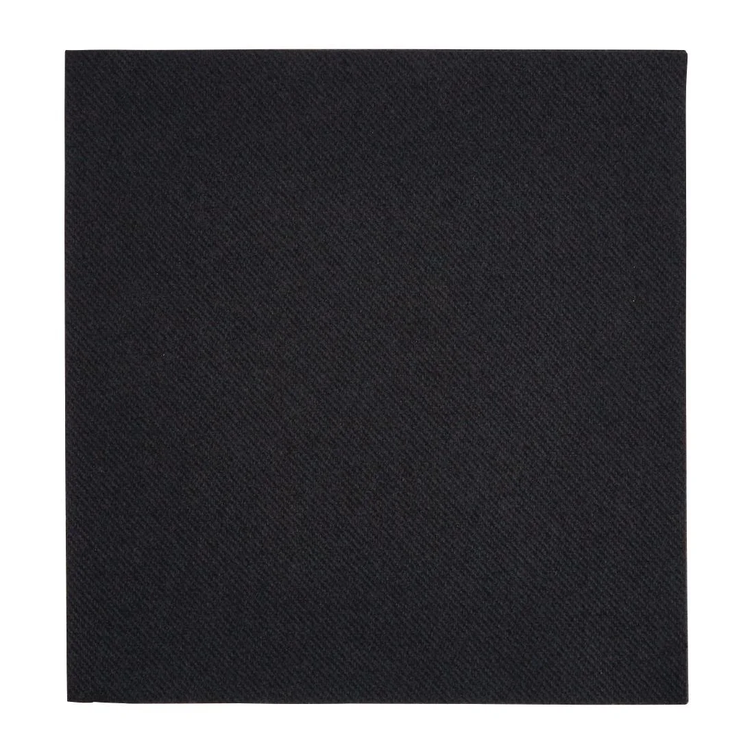Fiesta Recyclable Premium Tablin Dinner Napkin Black 40x40cm Airlaid 1/4 Fold (Pack of 500) - Image 1