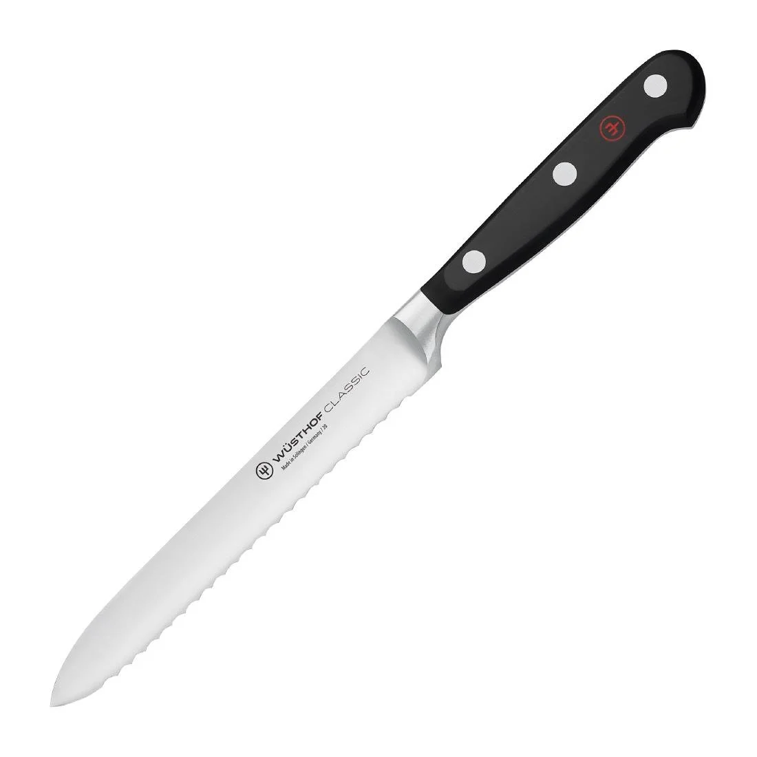 Wüsthof Classic Serrated Utility Knife Black 14cm - Image 1