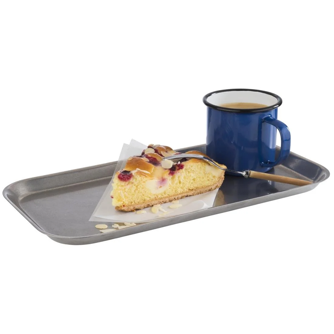 APS Vintage Stainless Steel Serving Tray - 340x180x15mm - Image 2