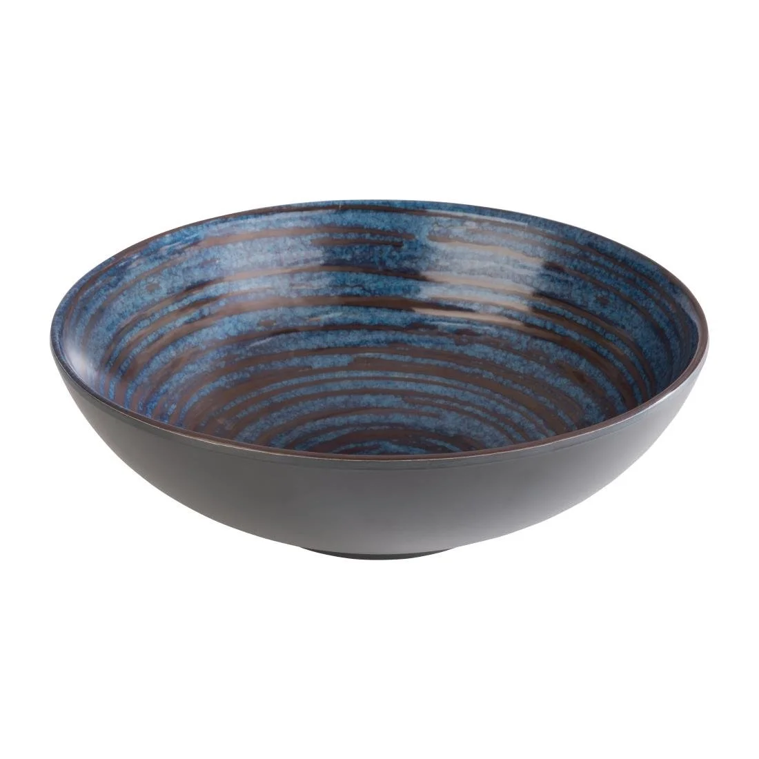 APS Loops Blue Melamine Deep Bowl 290mm - Image 1