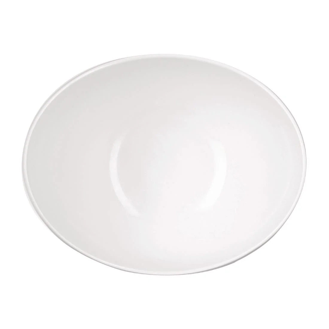Churchill Melamine Tilted Buffet Bowls White 250x195mm (4 Pack)
